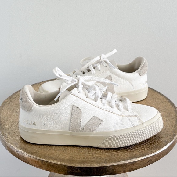 Veja Campo Leather Sneakers Extra White Almond - Picture 2 of 8